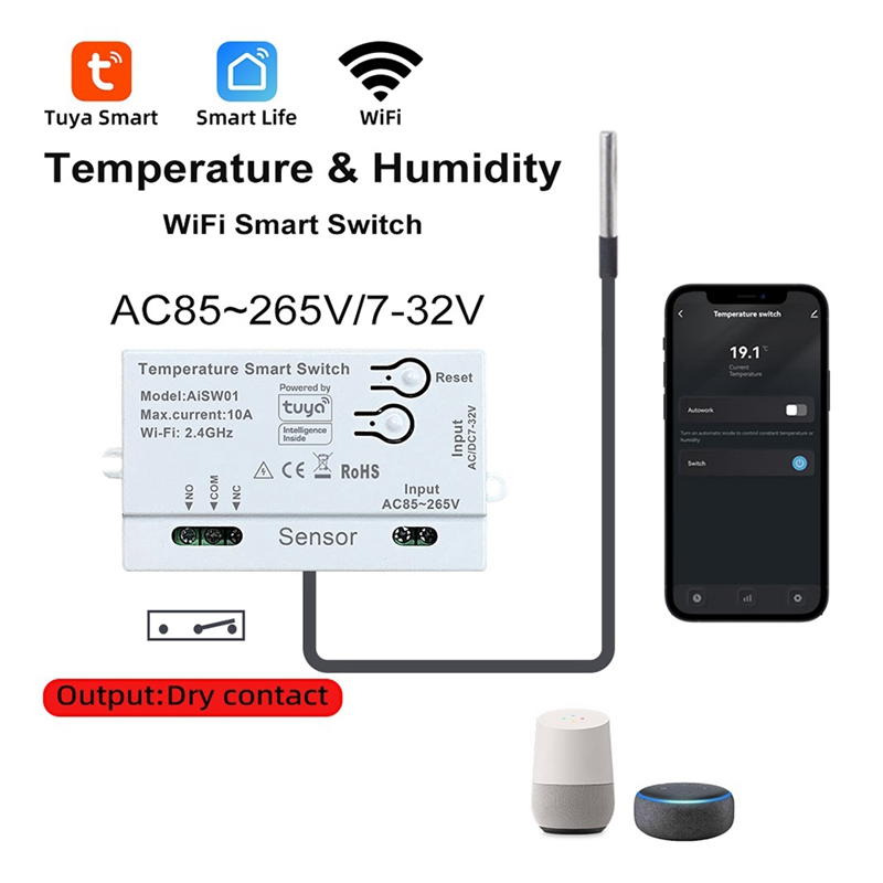 Sensor de Temperatura WiFi Tuy - Wifi Thermostat avaliação e preço