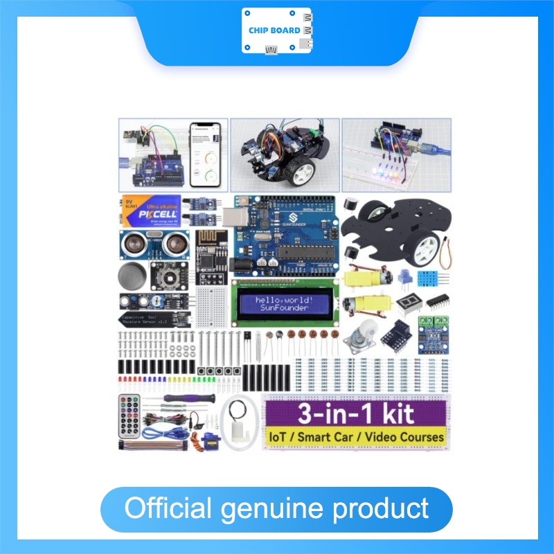 Kit Inicial SunFounder 3-em-1  - Electronics Project Kit avaliação e preço